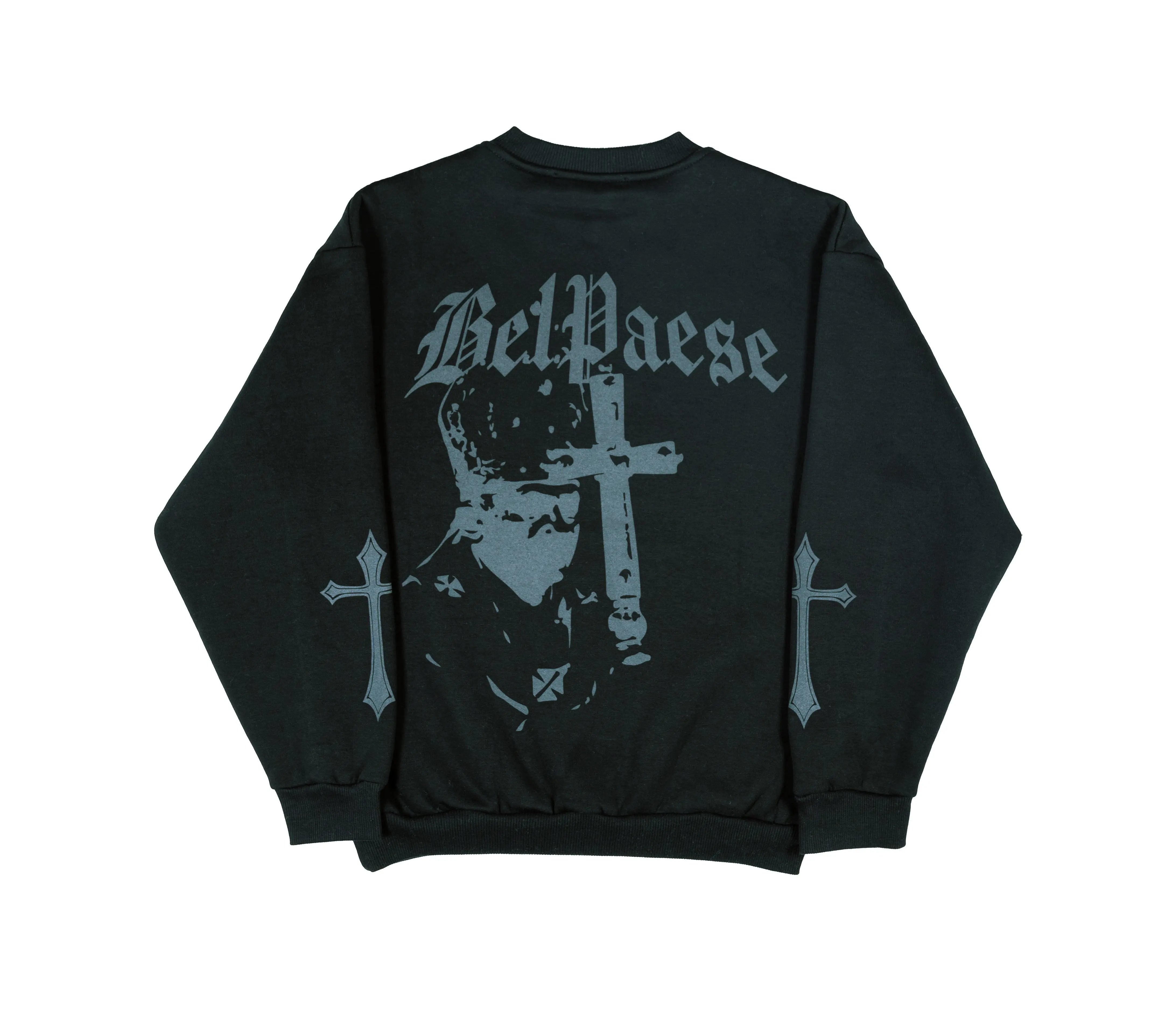 Bel Paese Crewneck Black Nero Ottico