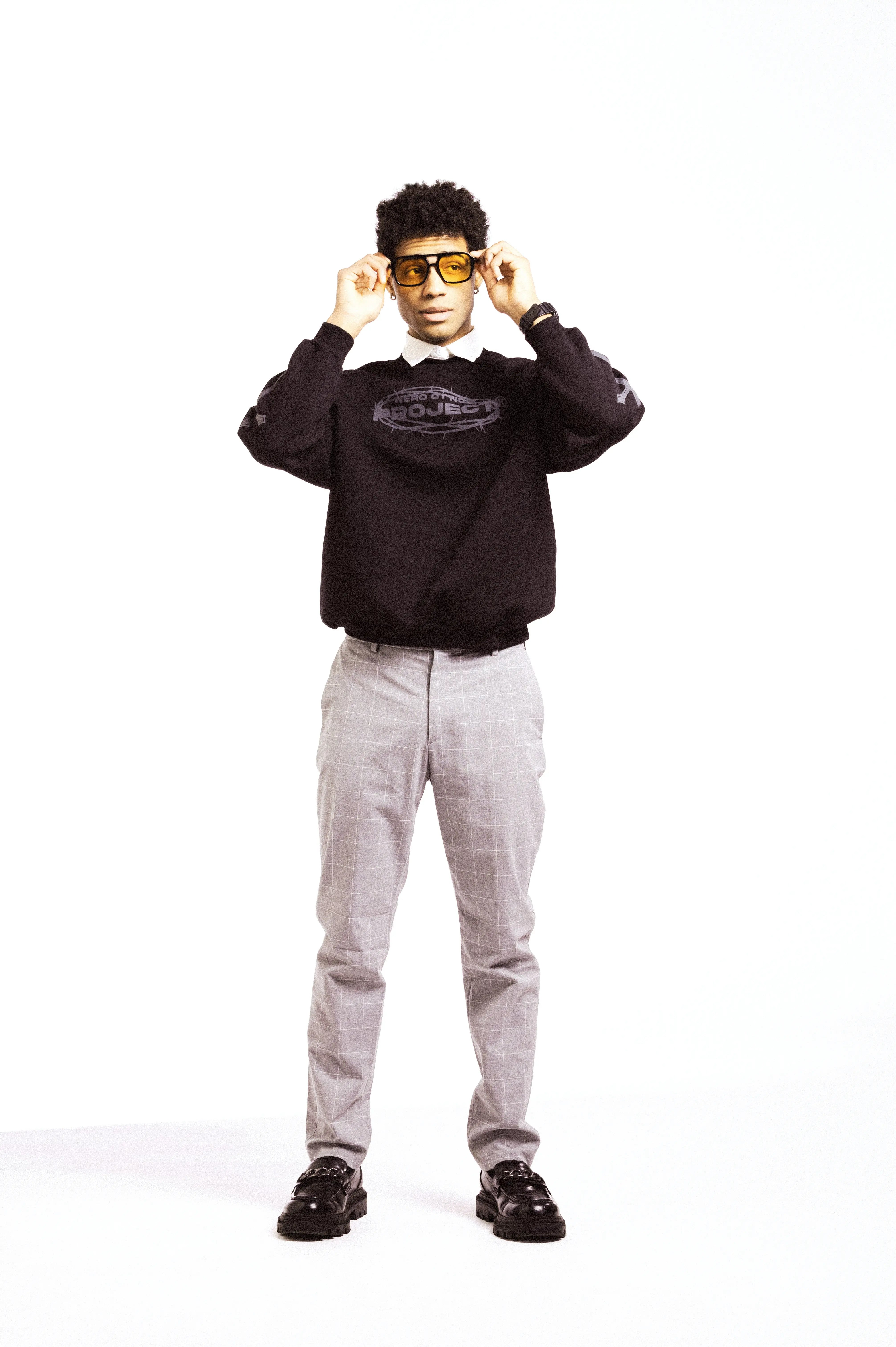 Bel Paese Crewneck Black Nero Ottico