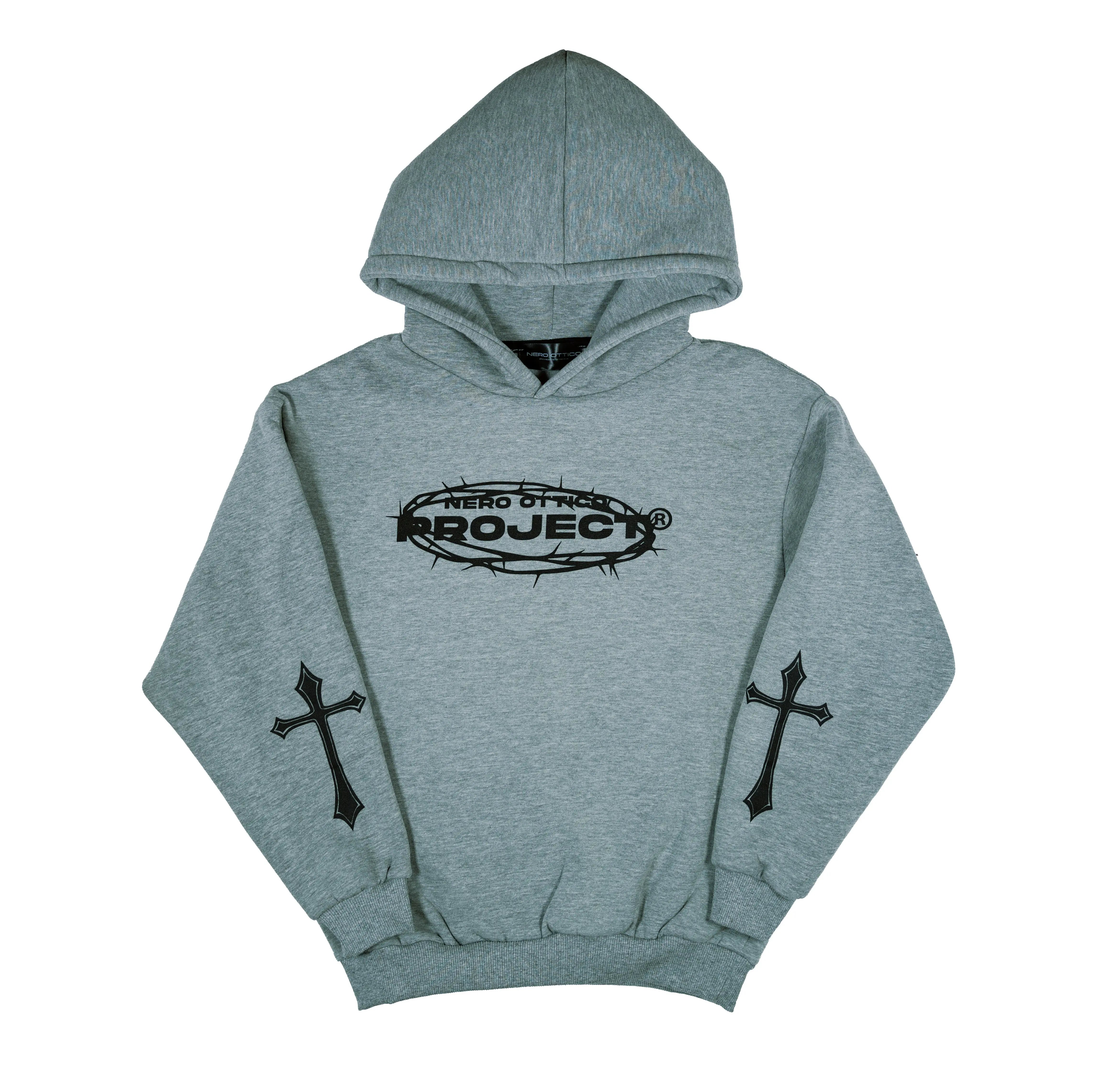 Bel Paese Hoodie Grey Nero Ottico