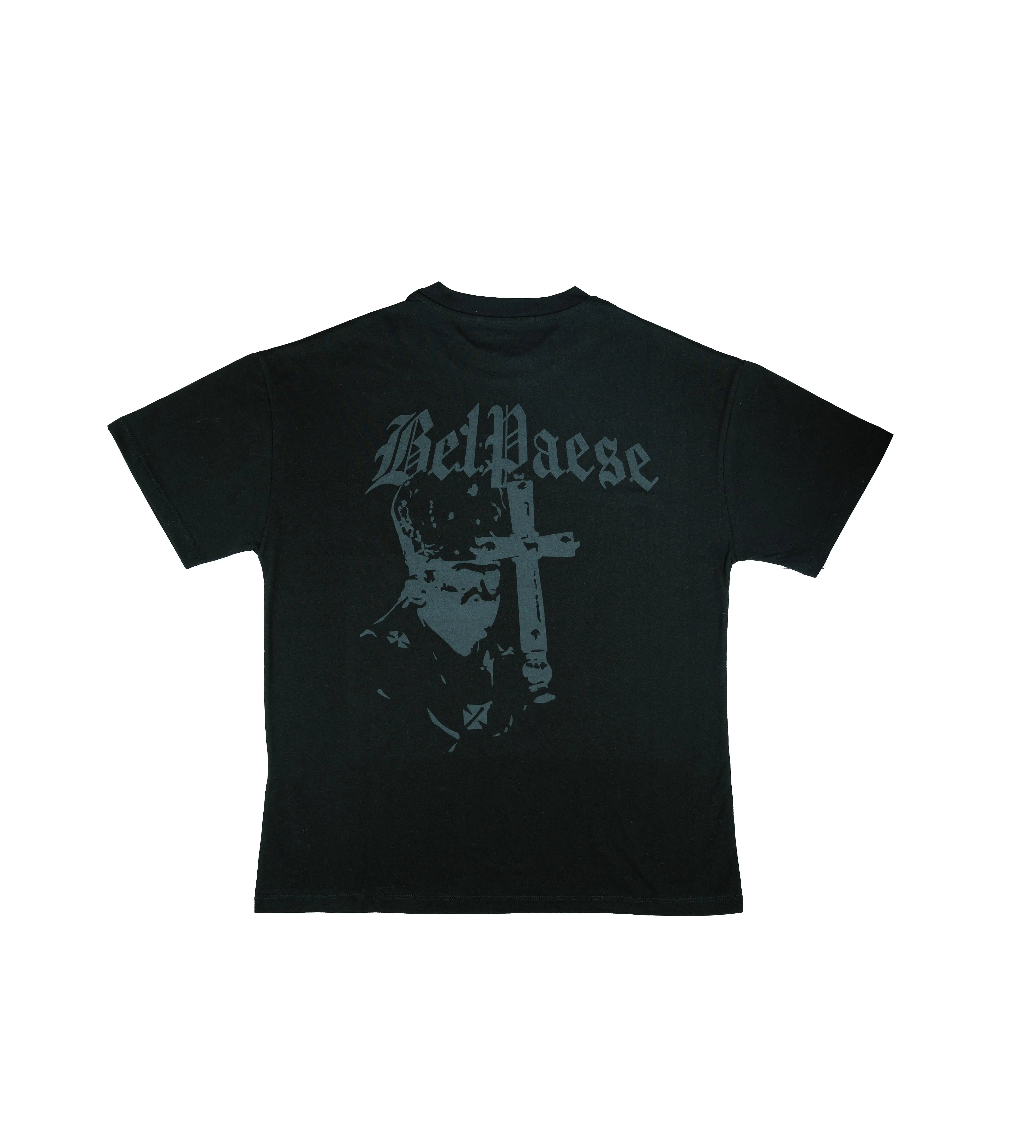 Bel Paese T-Shirt Nero Ottico