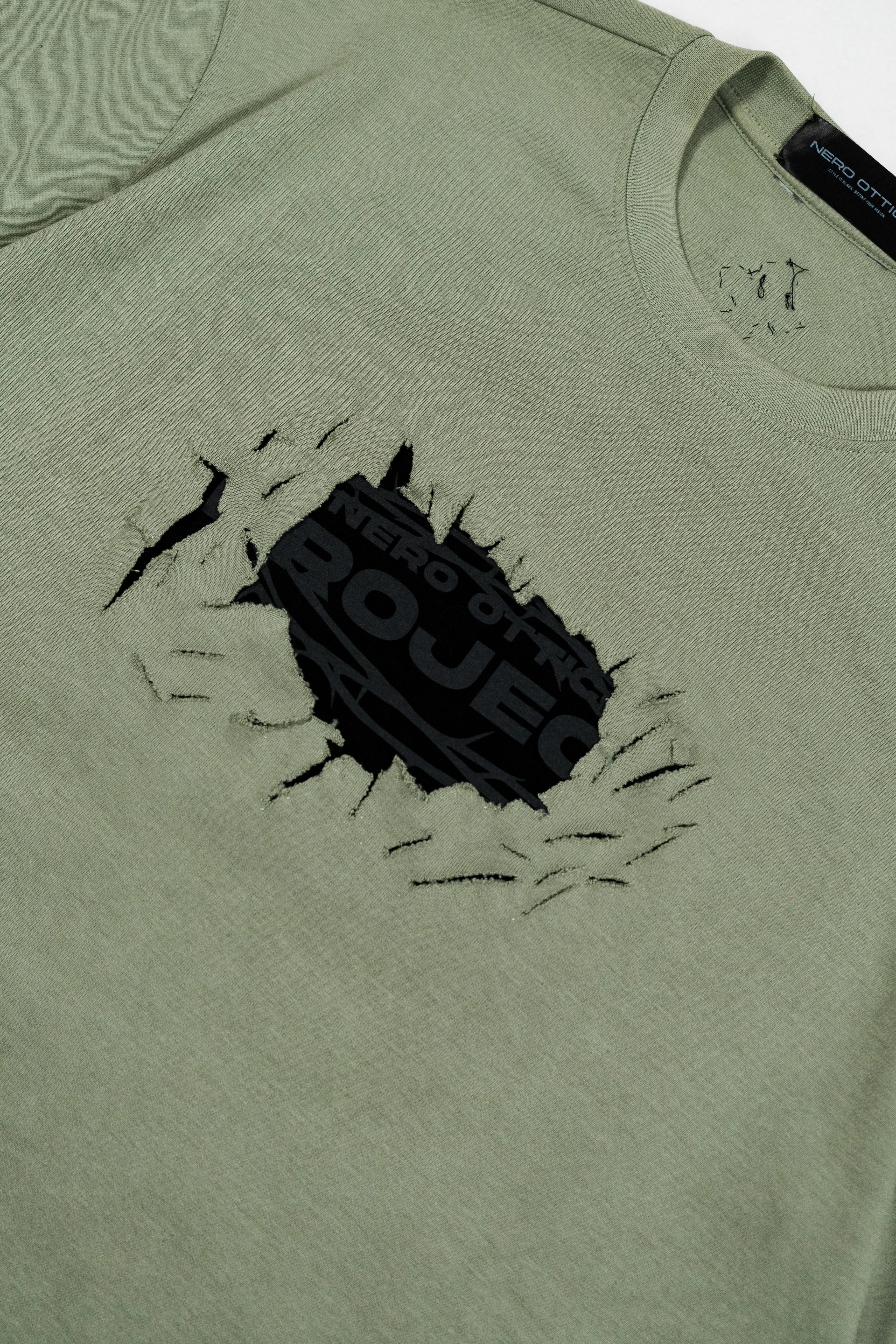 BelPaese Damage T-Shirt - Boxy Fit Nero Ottico