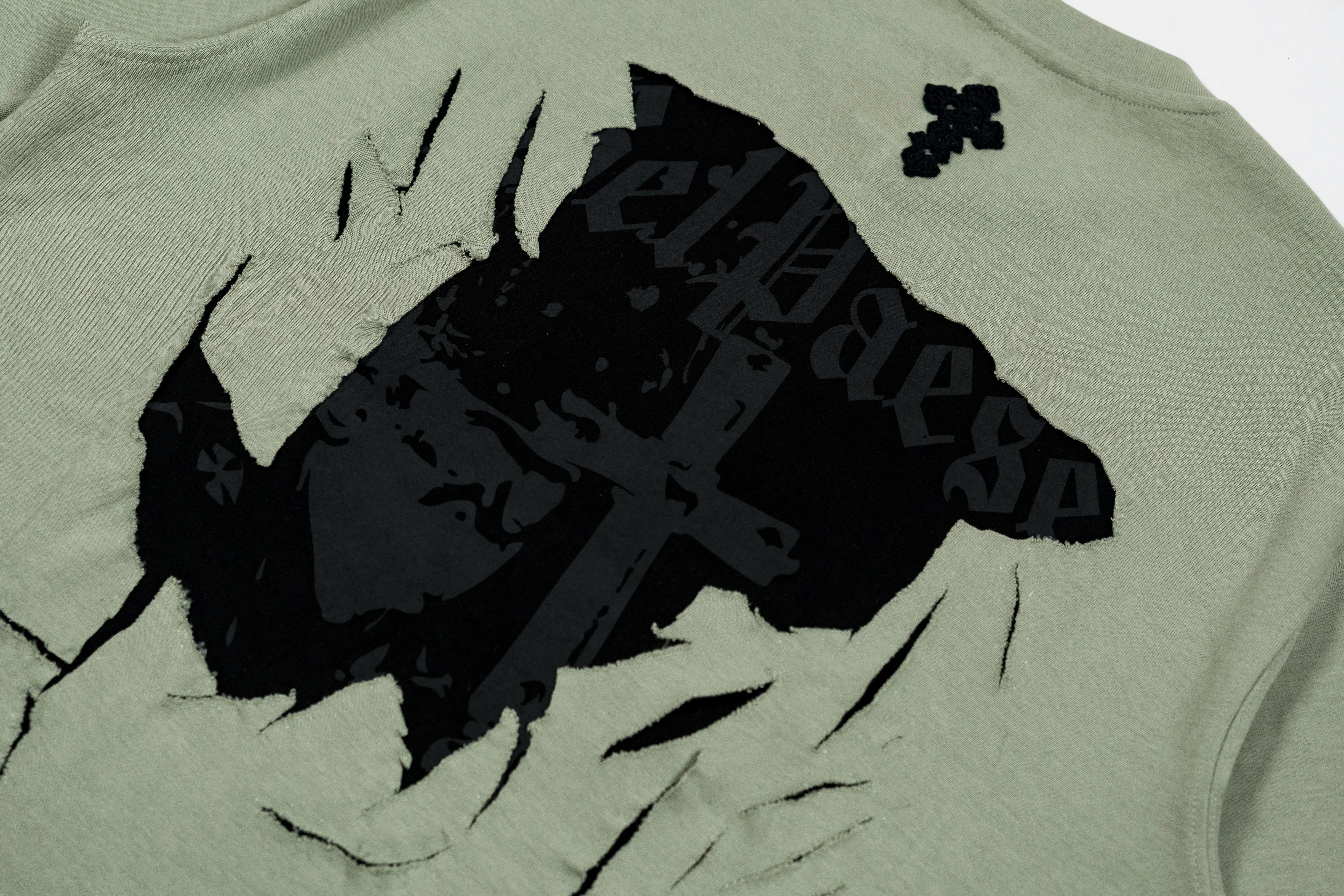 BelPaese Damage T-Shirt - Boxy Fit Nero Ottico
