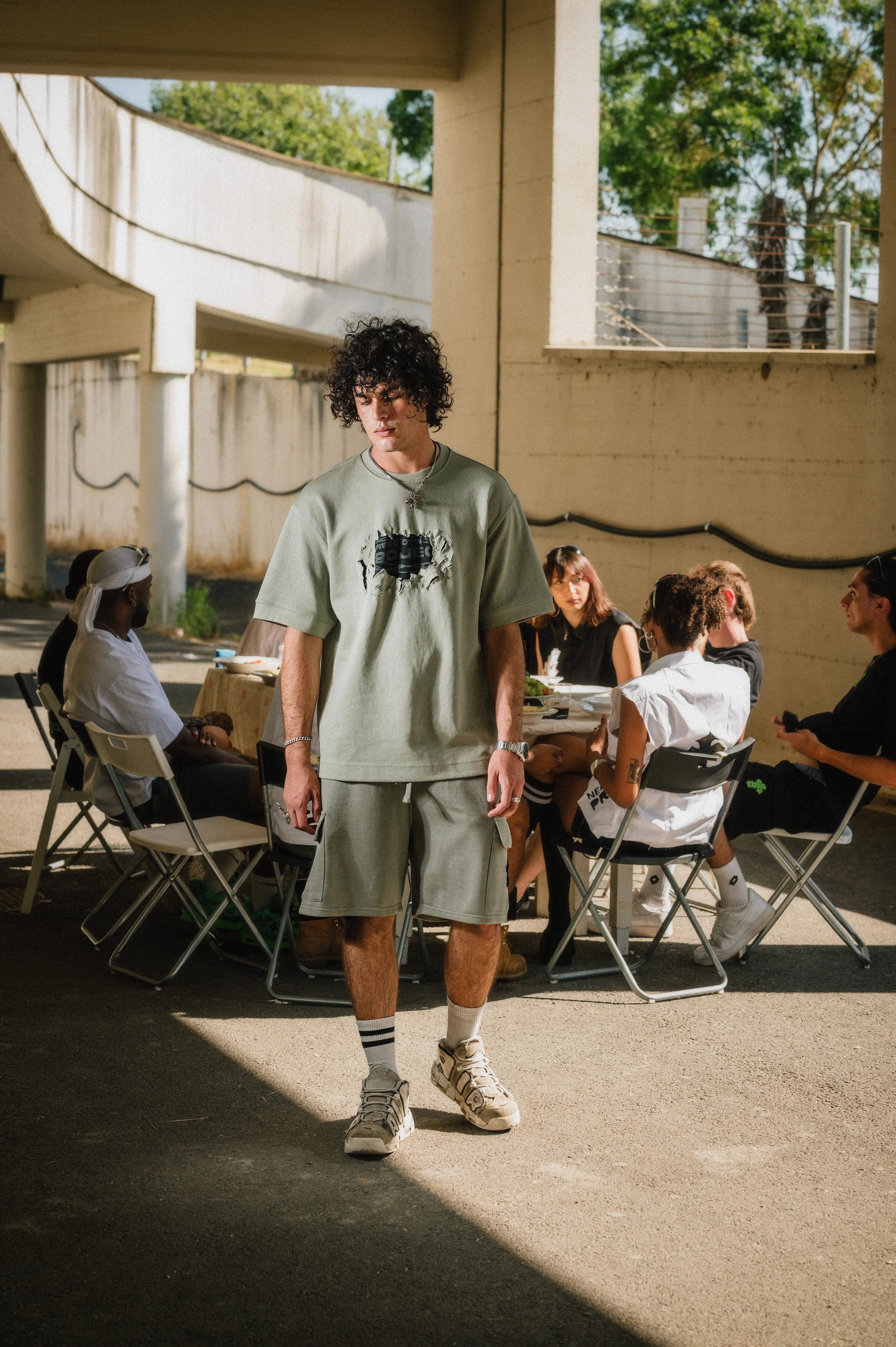 BelPaese Damage T-Shirt - Boxy Fit Nero Ottico