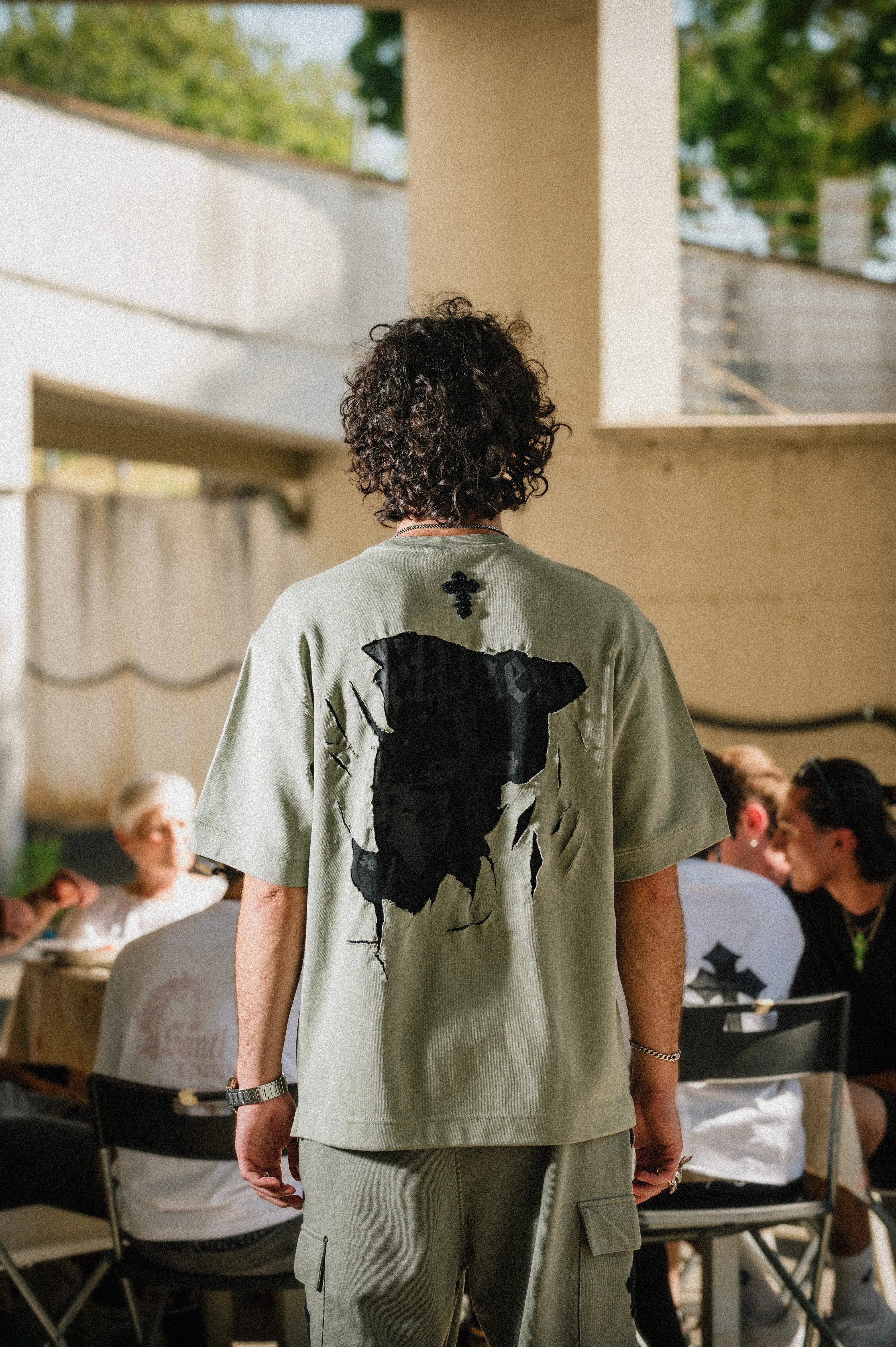 BelPaese Damage T-Shirt - Boxy Fit Nero Ottico