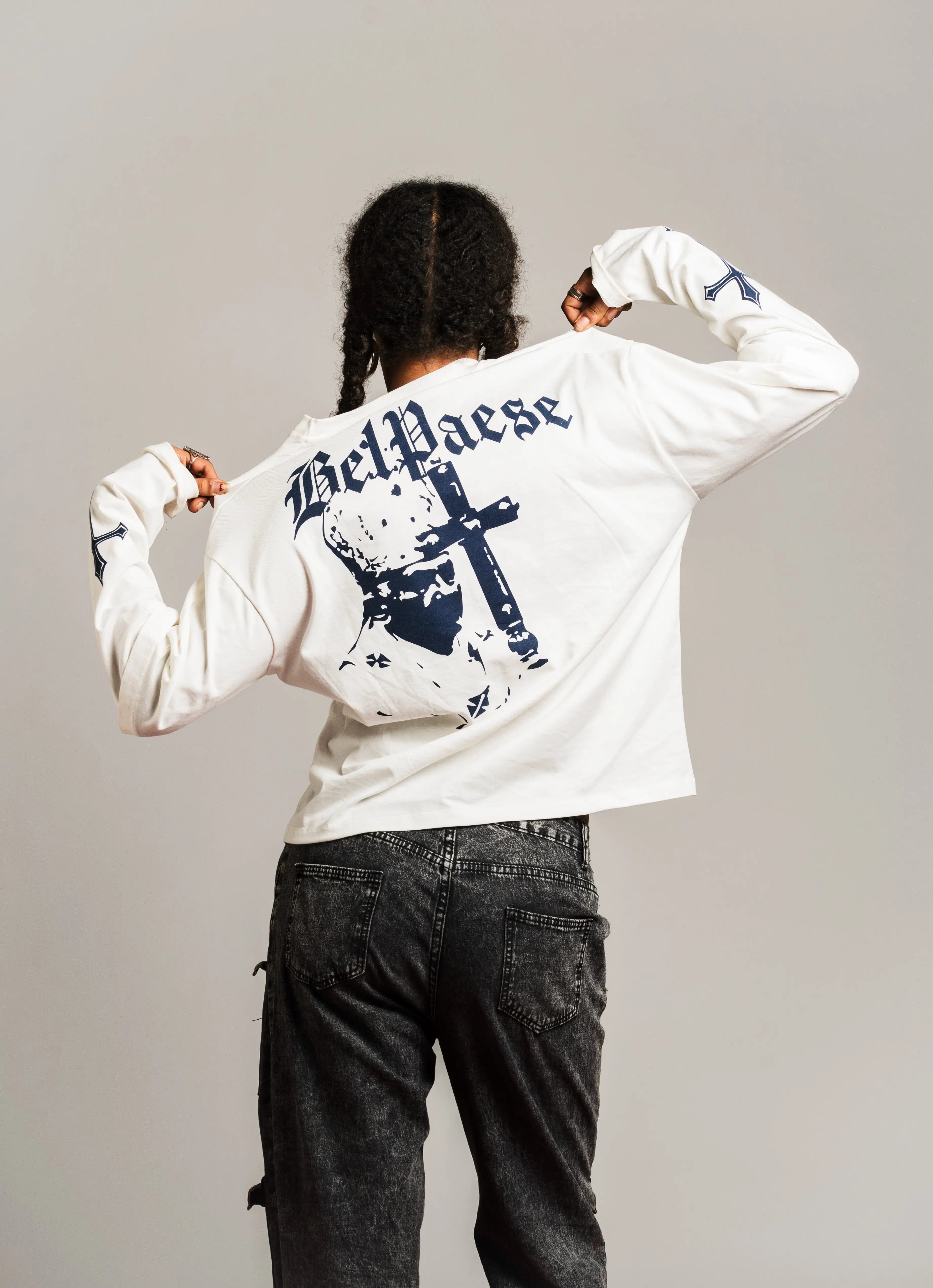 BelPaese Double Longsleeve White Nero Ottico