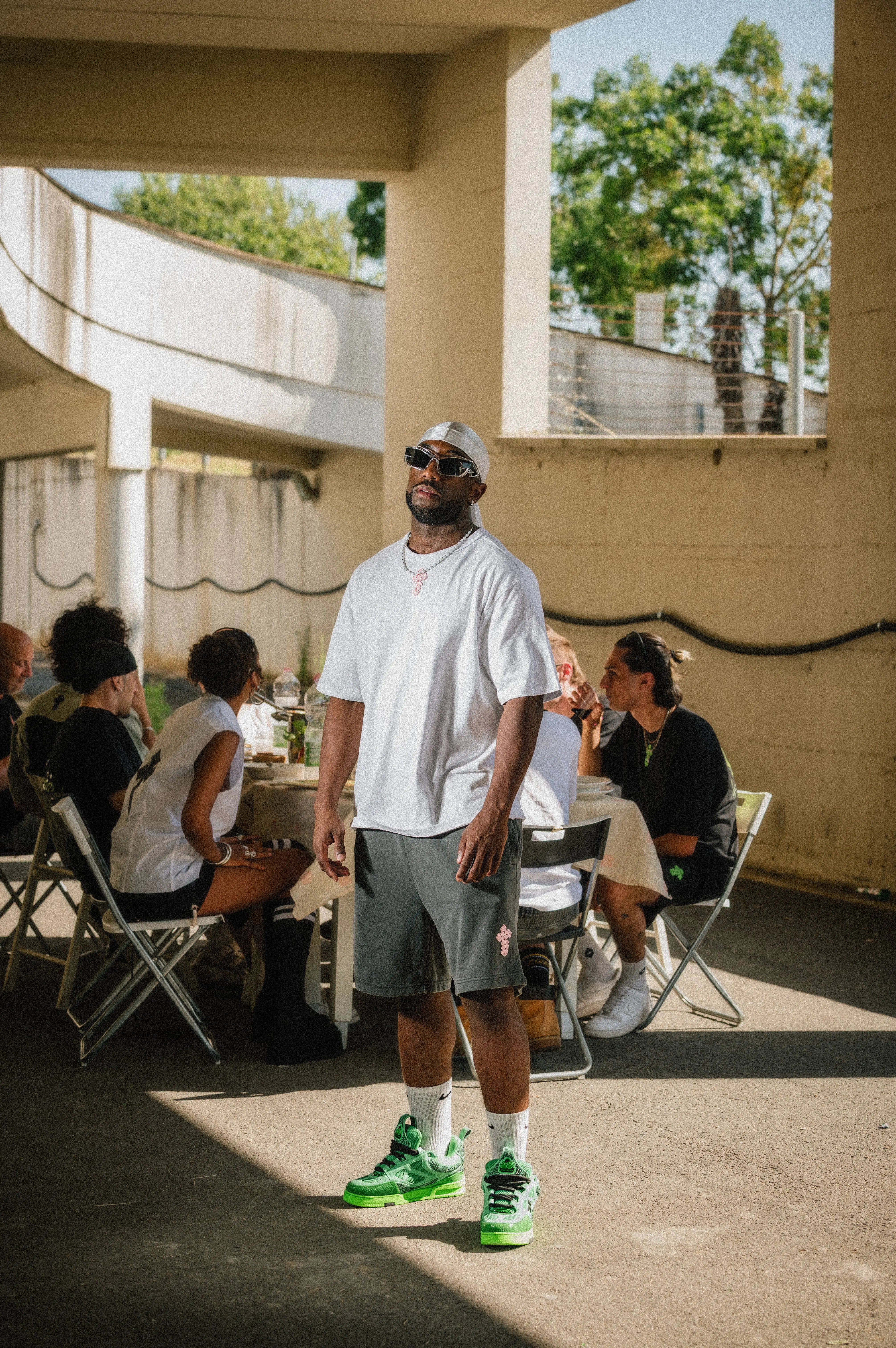 Box Logo Crochet Shorts Nero Ottico