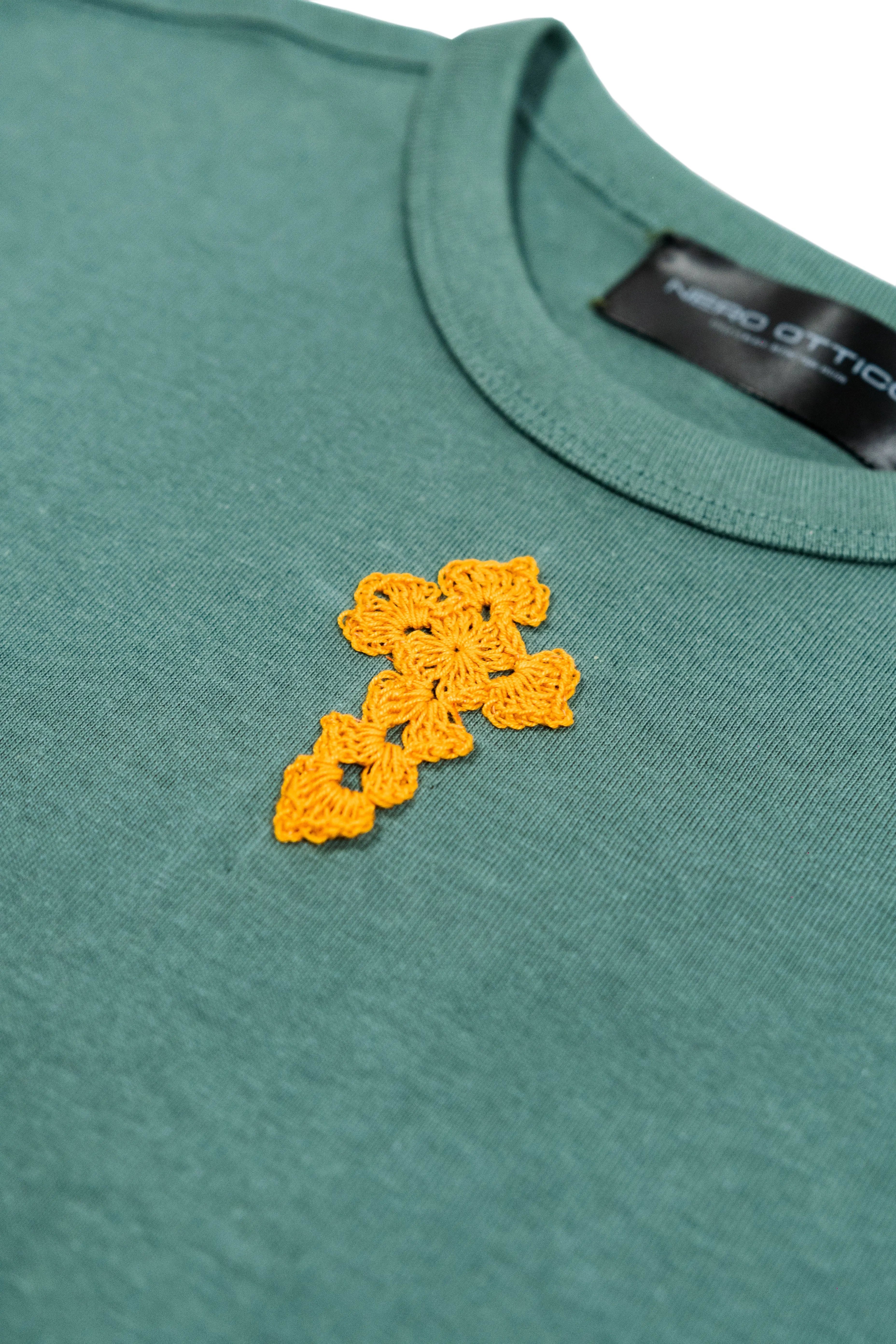 Box Logo Crochet T-Shirt - Boxy Fit Nero Ottico