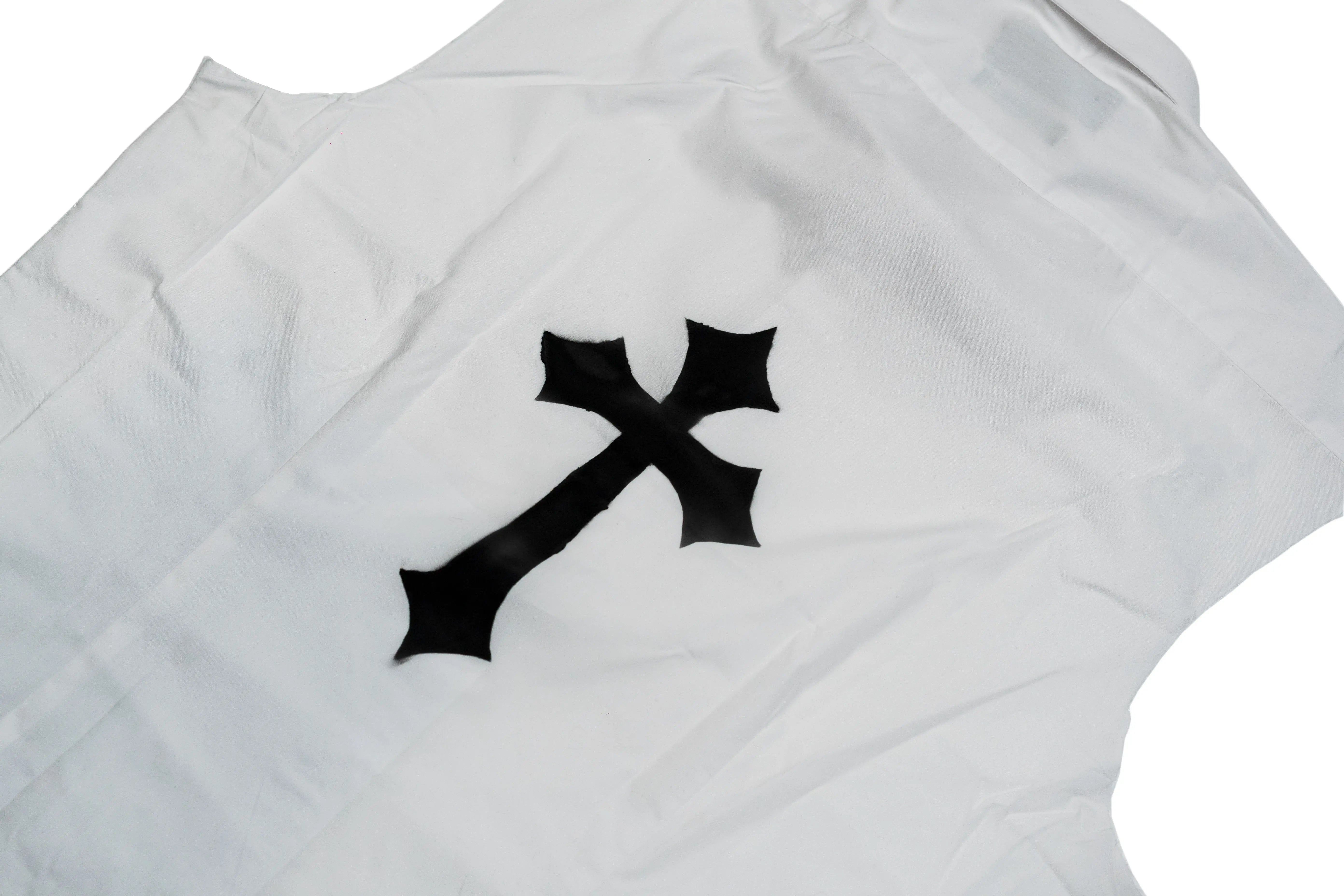 Dissestred Cross Shirt - Cropped Fit Nero Ottico