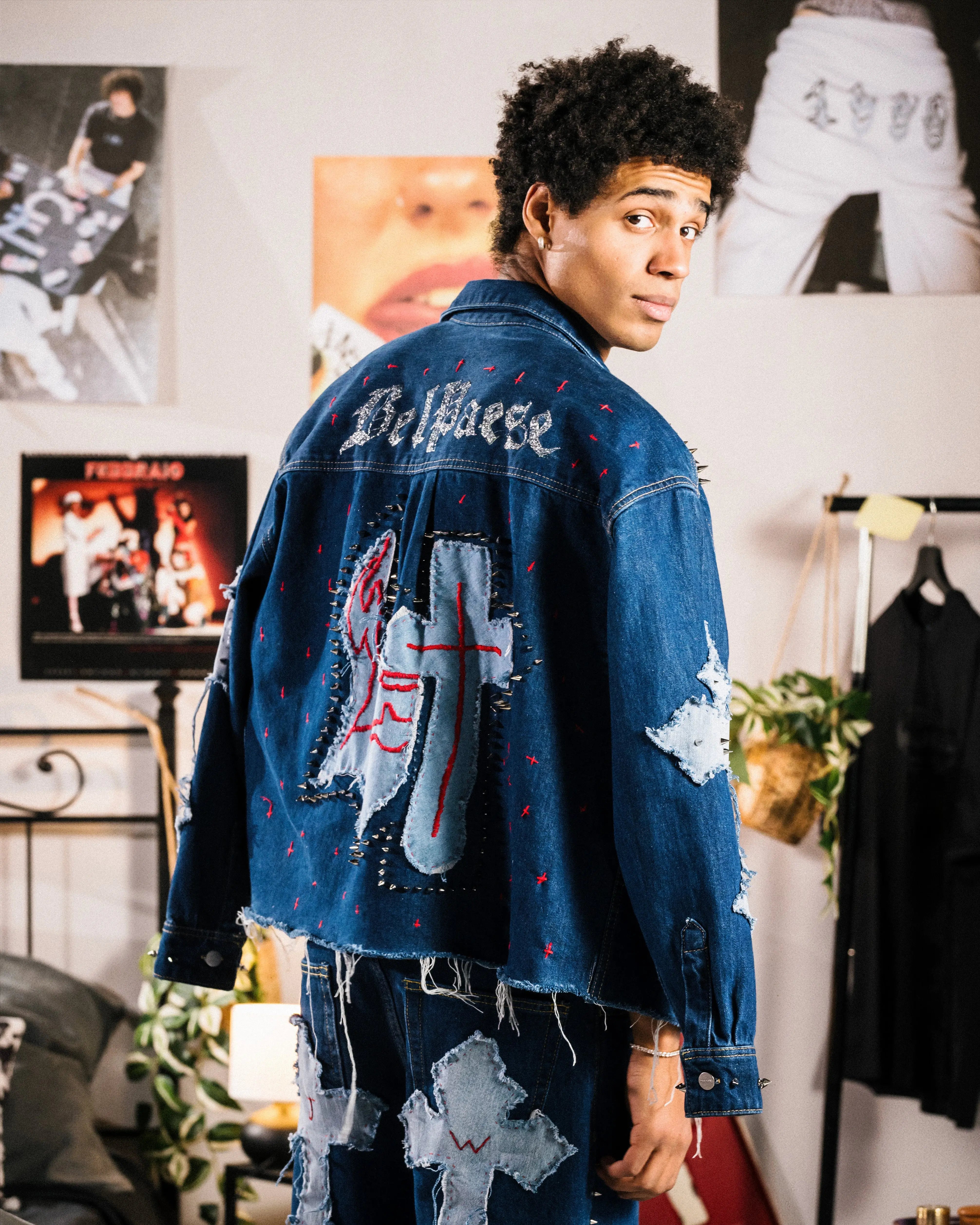 Giacca Jeans BelPaese Nero Ottico