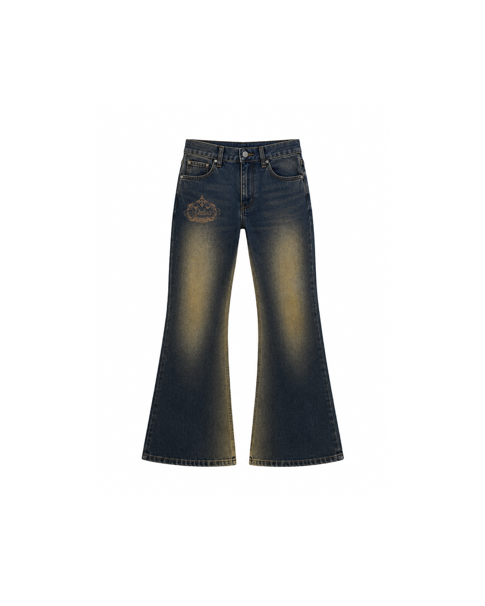 Purano Flare Washed Blue Jeans