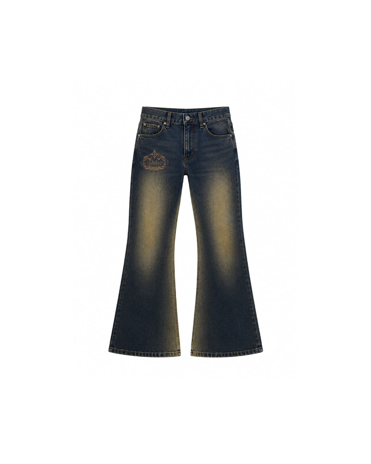 Purano Flare Washed Blue Jeans