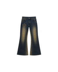Purano Flare Washed Blue Jeans