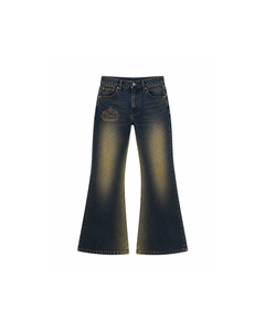 Purano Flare Washed Blue Jeans