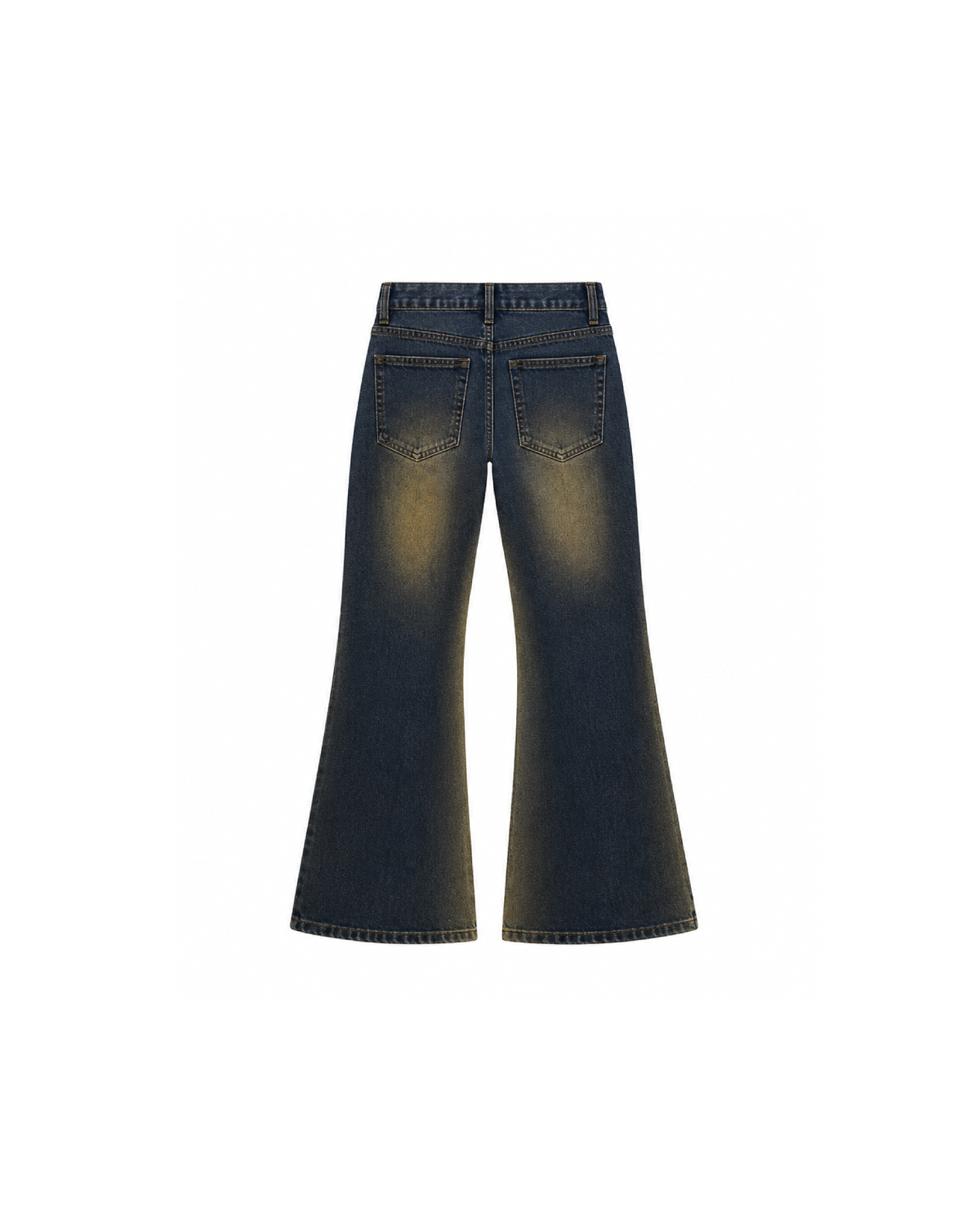 Purano Flare Washed Blue Jeans
