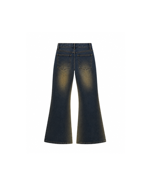 Purano Flare Washed Blue Jeans