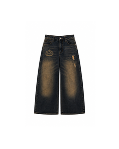 Veseli Distressed Baggy Dark Blue