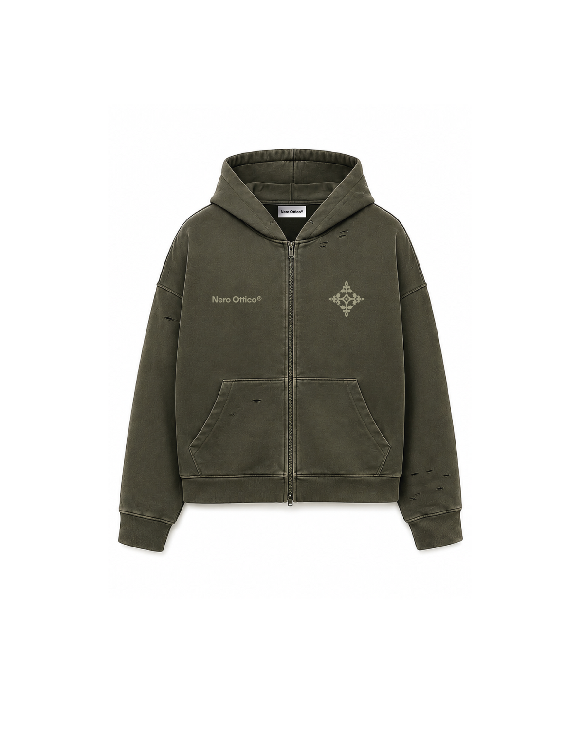 Kala Zip Hoodie Washed Green