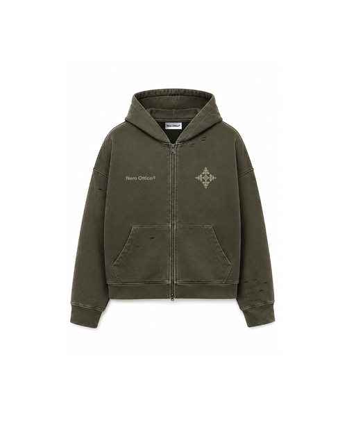 Kala Zip Hoodie Washed Green