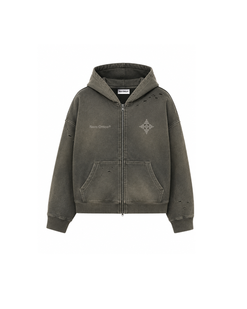 Kala Zip Hoodie Washed Grey