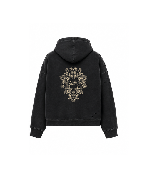 Kala Zip Hoodie Washed Black