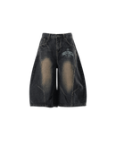Rione Wide Leg Jorts Dark Blue