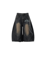 Rione Wide Leg Jorts Dark Blue