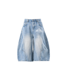 Rione Wide Leg Jorts Light Blue