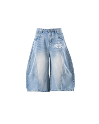 Rione Wide Leg Jorts Light Blue