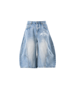 Rione Wide Leg Jorts Light Blue