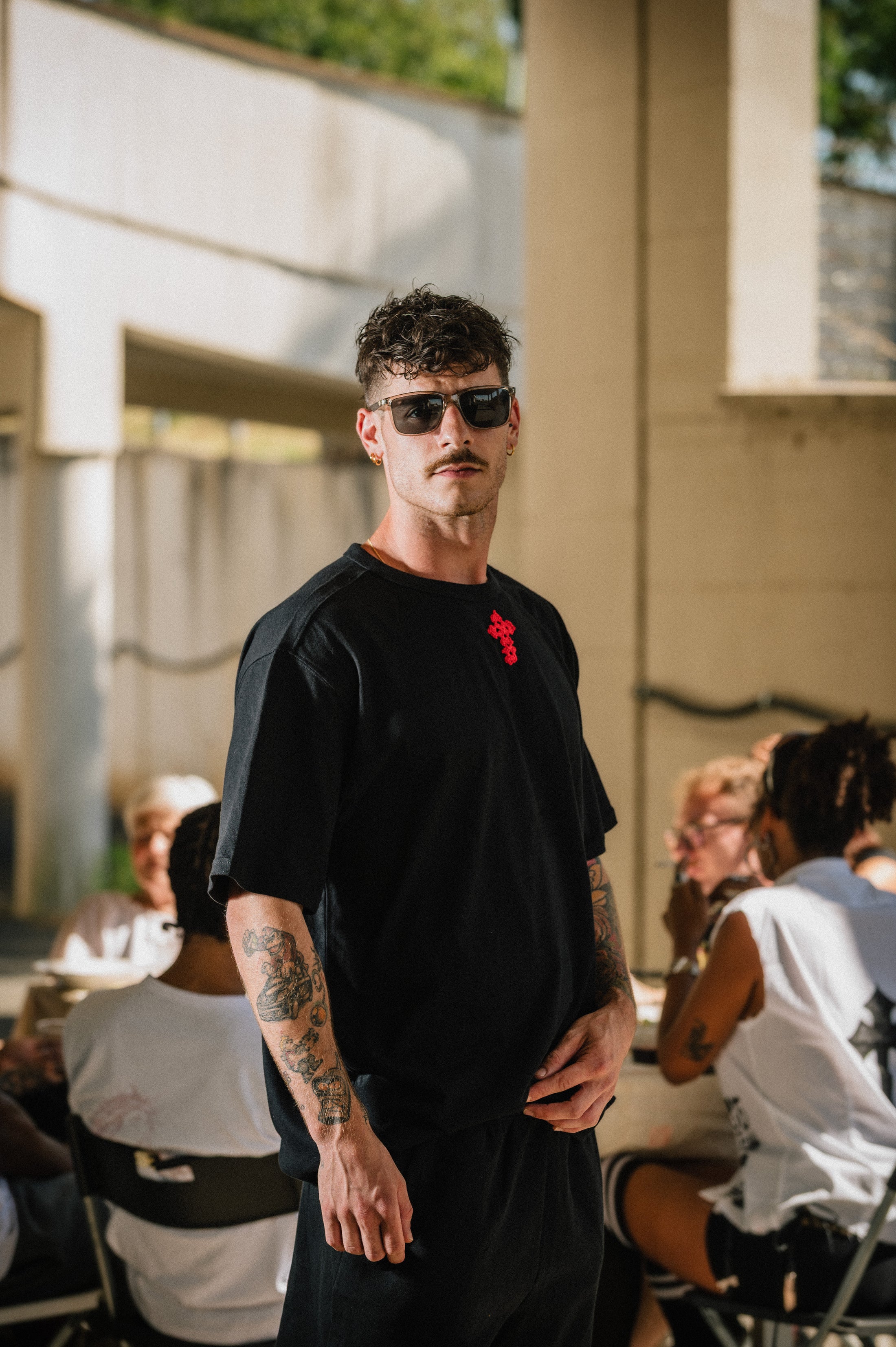 Box Logo Crochet T-Shirt - Boxy Fit Black