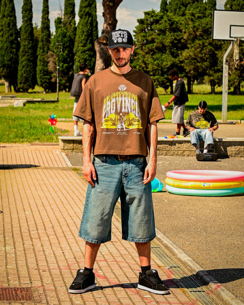 Binario Boxy Tee Brown