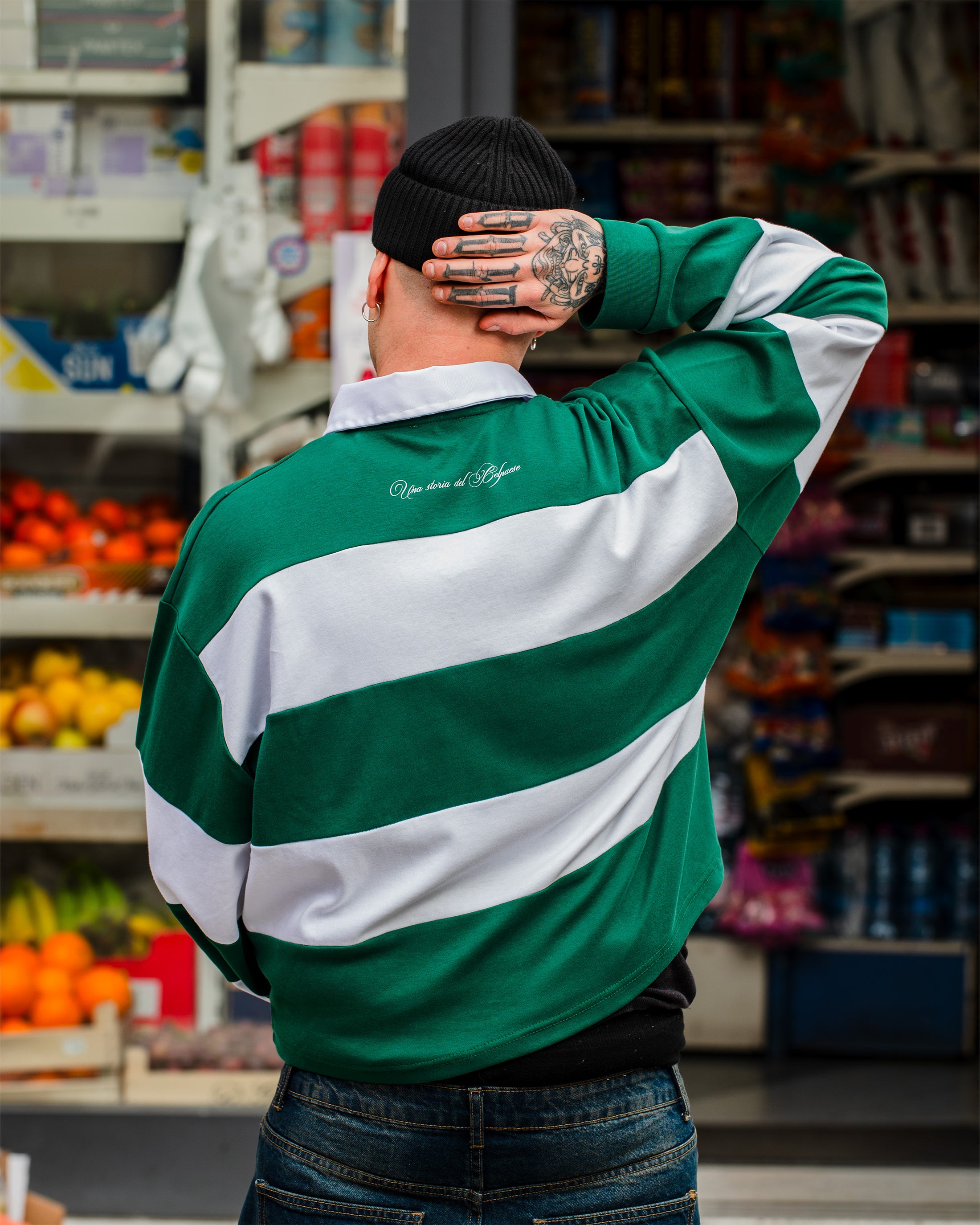 Maledetta Rugby Polo White & Green