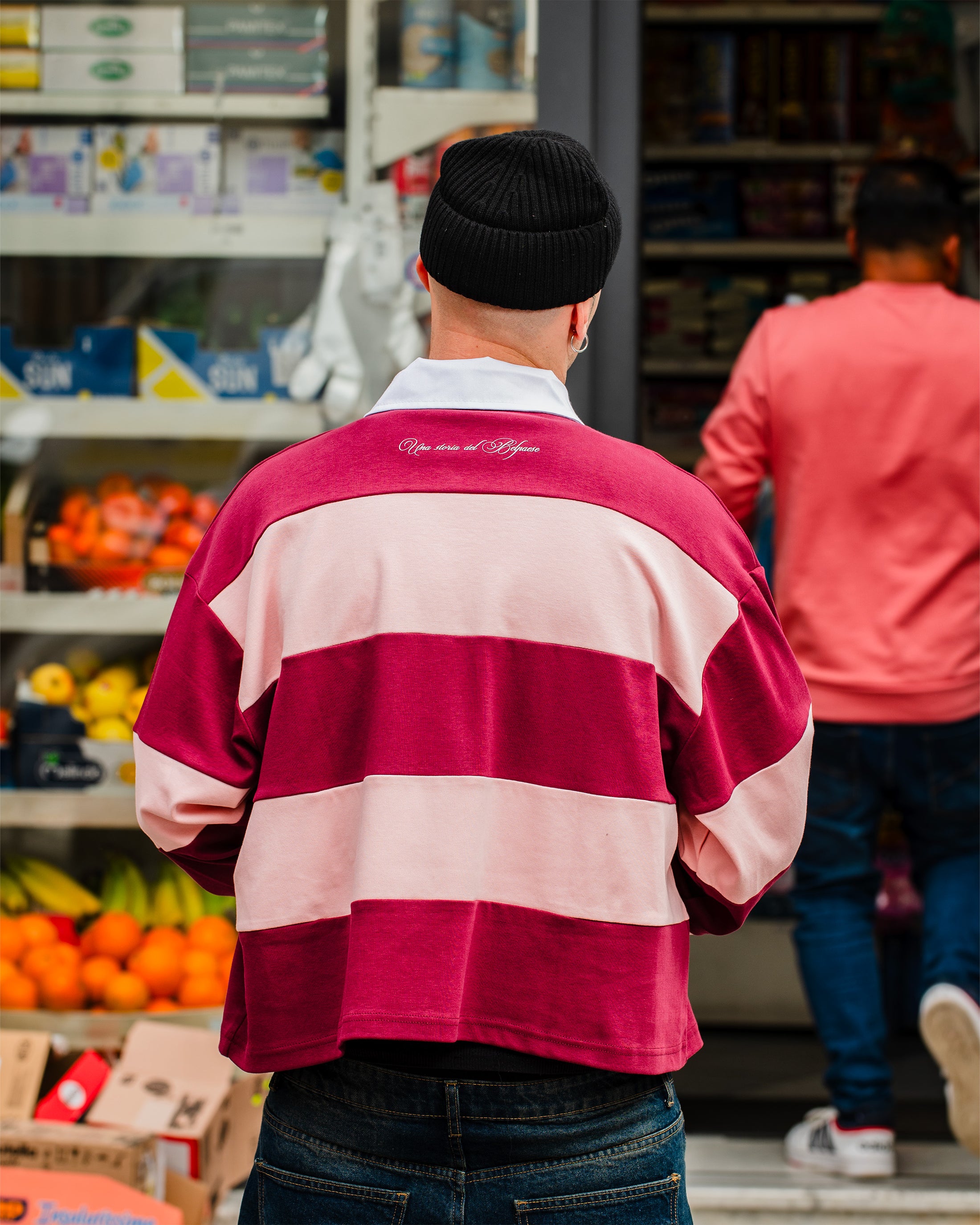 Maledetta Rugby Polo Pink & Burgundy