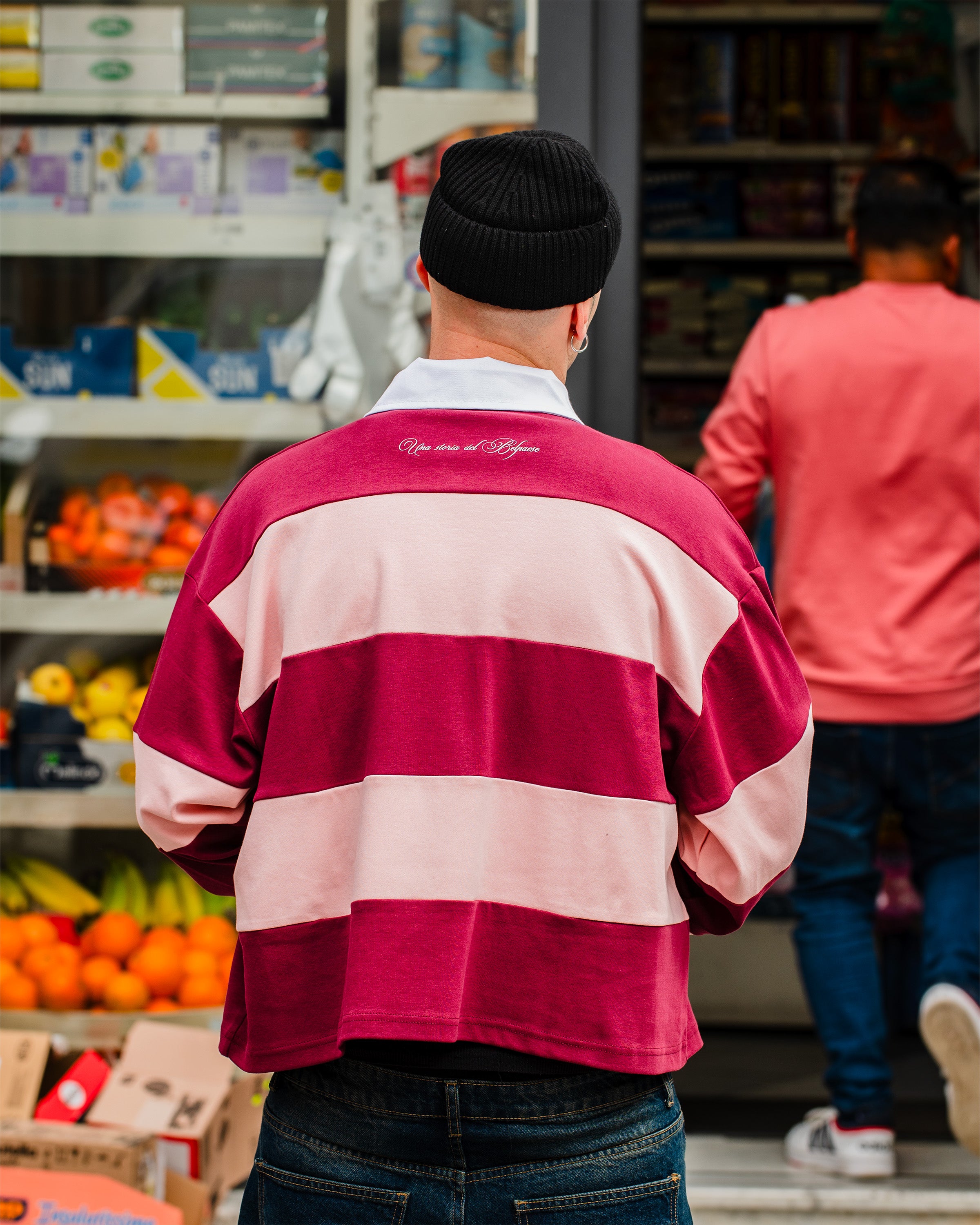 Maledetta Rugby Polo Pink & Burgundy