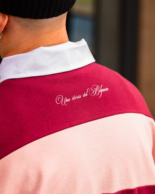 Maledetta Rugby Polo Pink & Burgundy