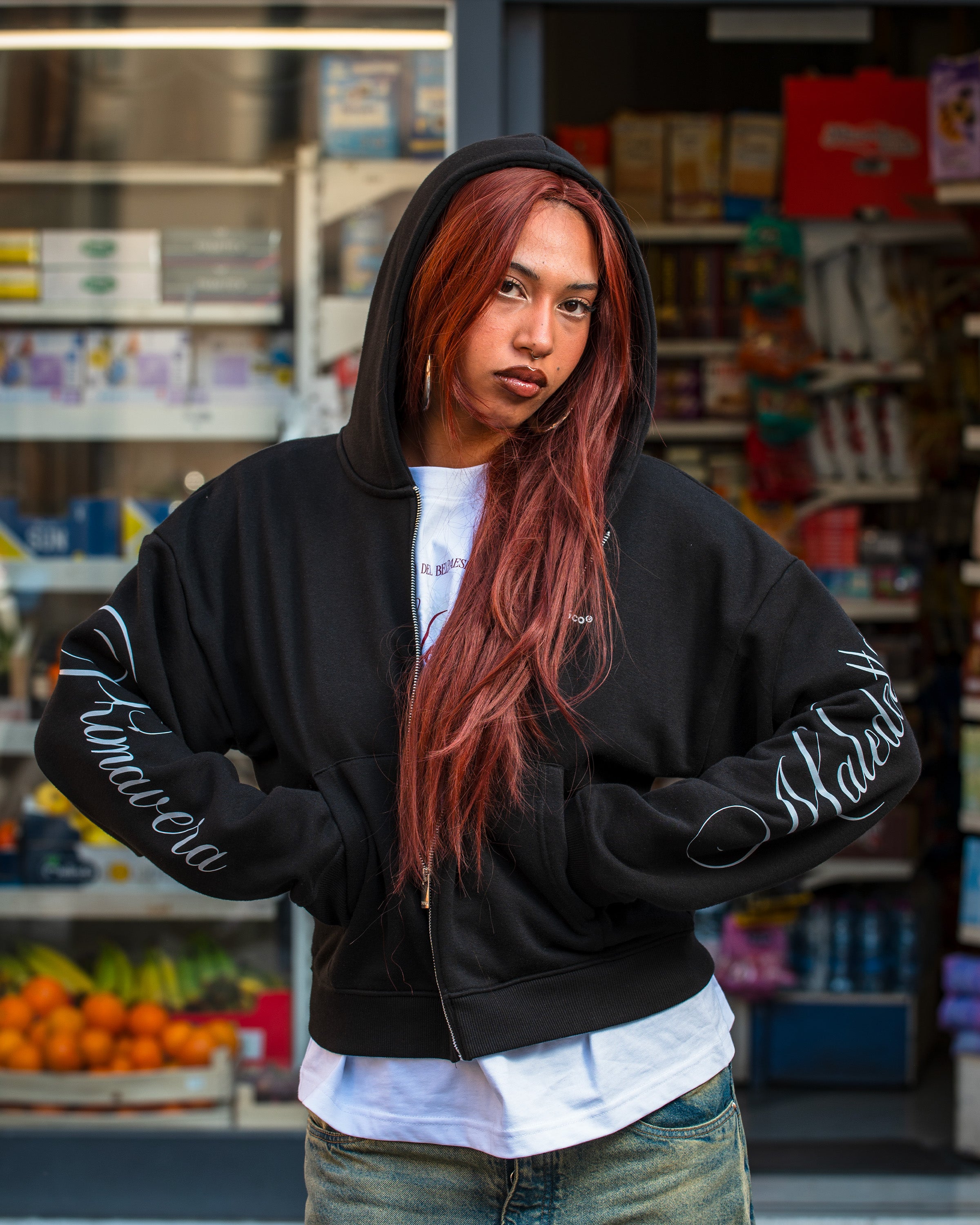 Dannata Zip Hoodie Black