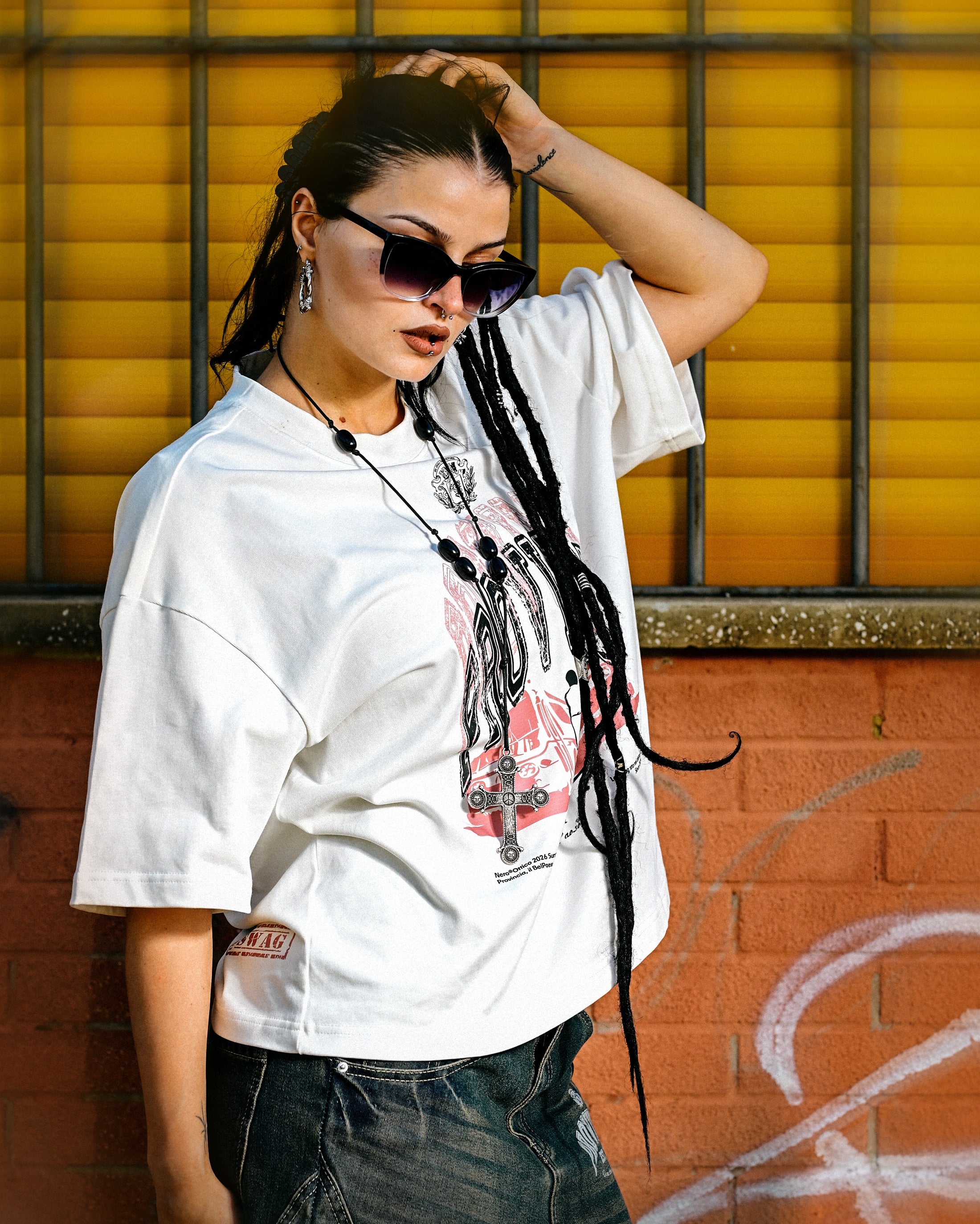 Binario Boxy Tee White