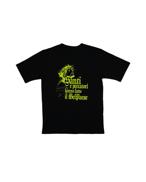 Santi e Peccatori T-Shirt - Crochet Boxy Fit Black