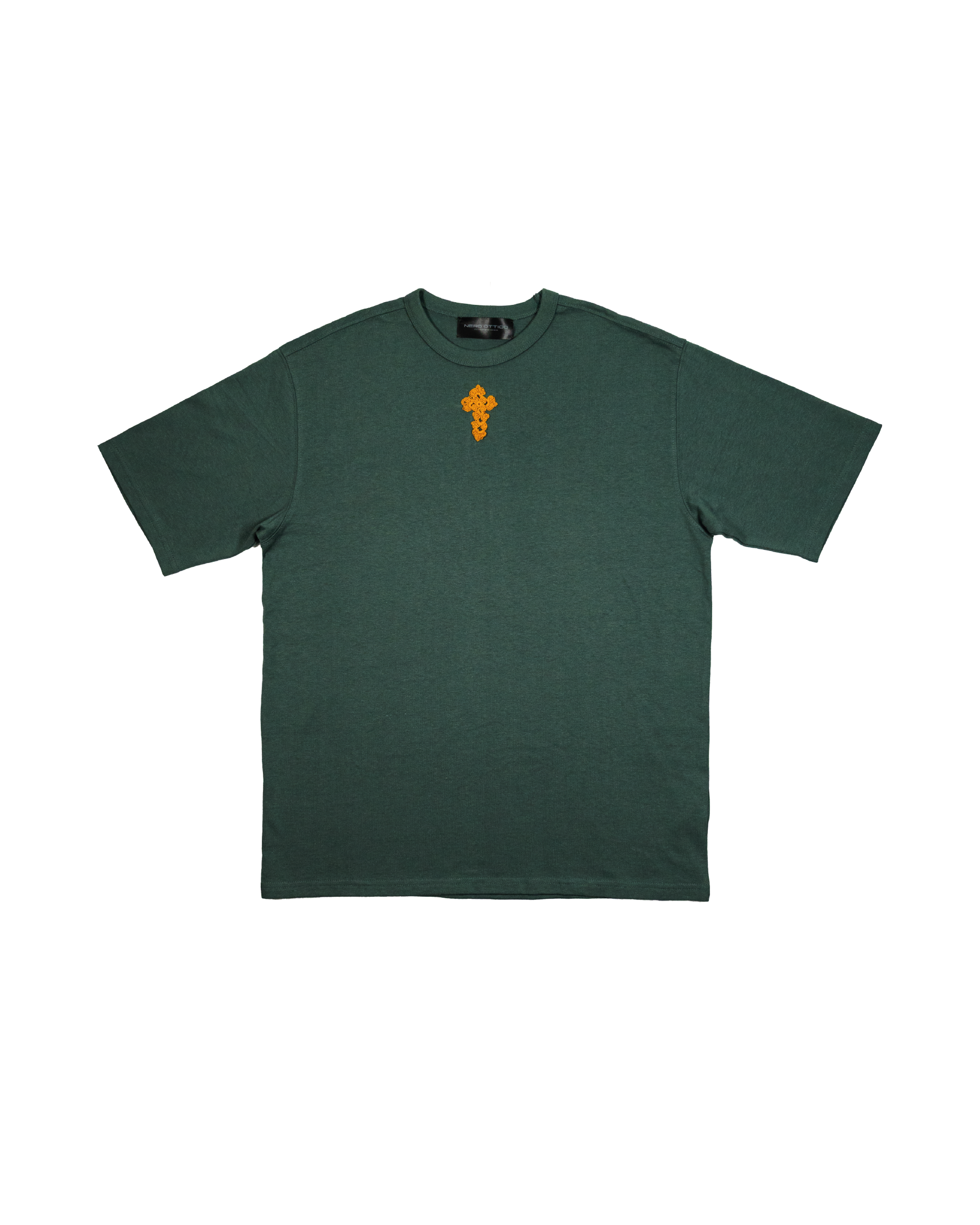 Box Logo Crochet T-Shirt - Boxy Fit Green
