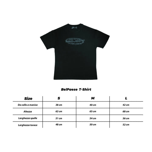 Bel Paese T-Shirt Nero Ottico