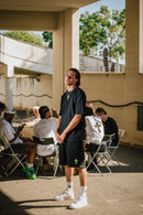 Box Logo Crochet Shorts Nero Ottico