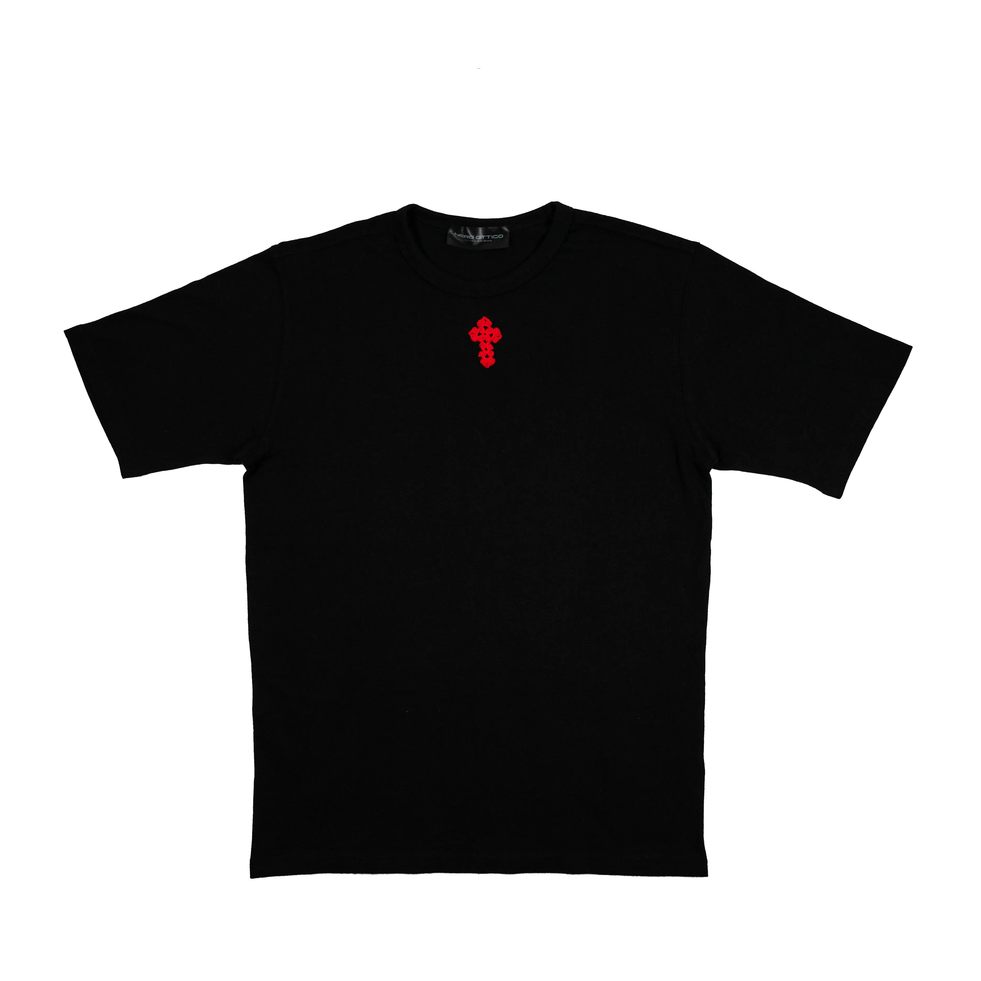 Box Logo Crochet T-Shirt - Boxy Fit Nero Ottico