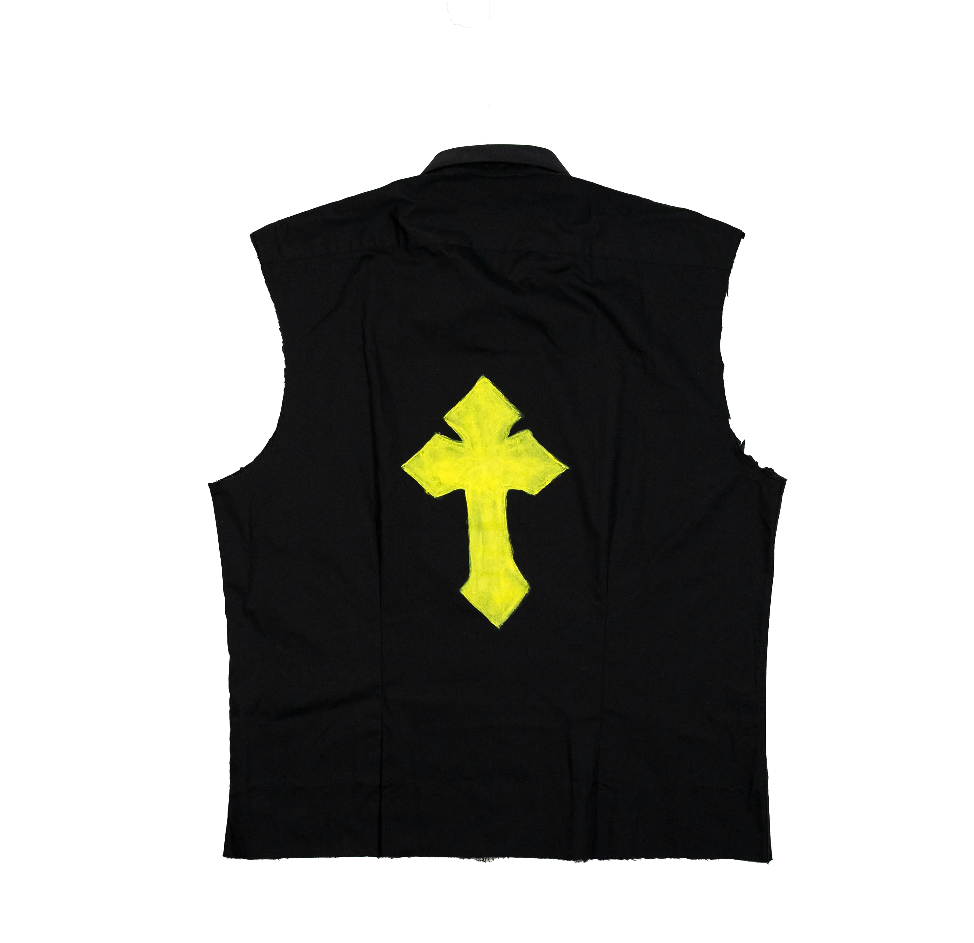 Distressed Cross Shirt - Cropped Fit