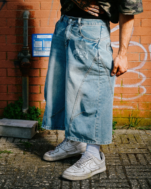 Rione Wide Leg Jorts Light Blue
