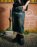 Rione Wide Leg Jorts Dark Blue