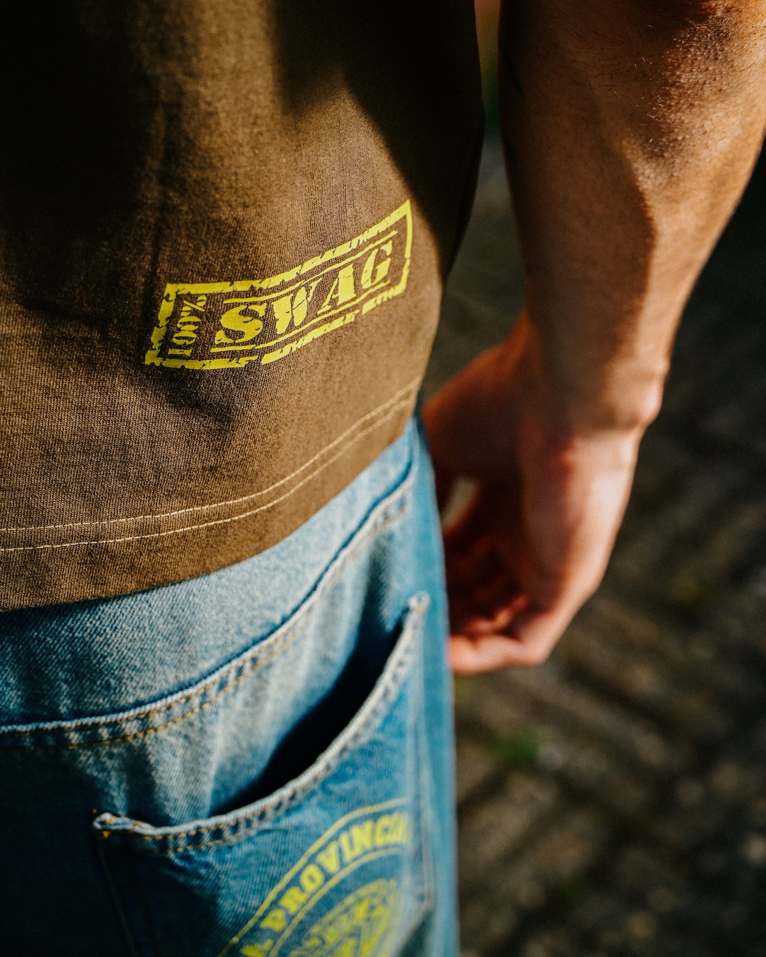 Binario Boxy Tee Brown