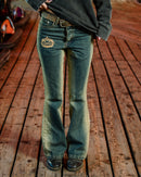 Purano Flare Washed Blue Jeans