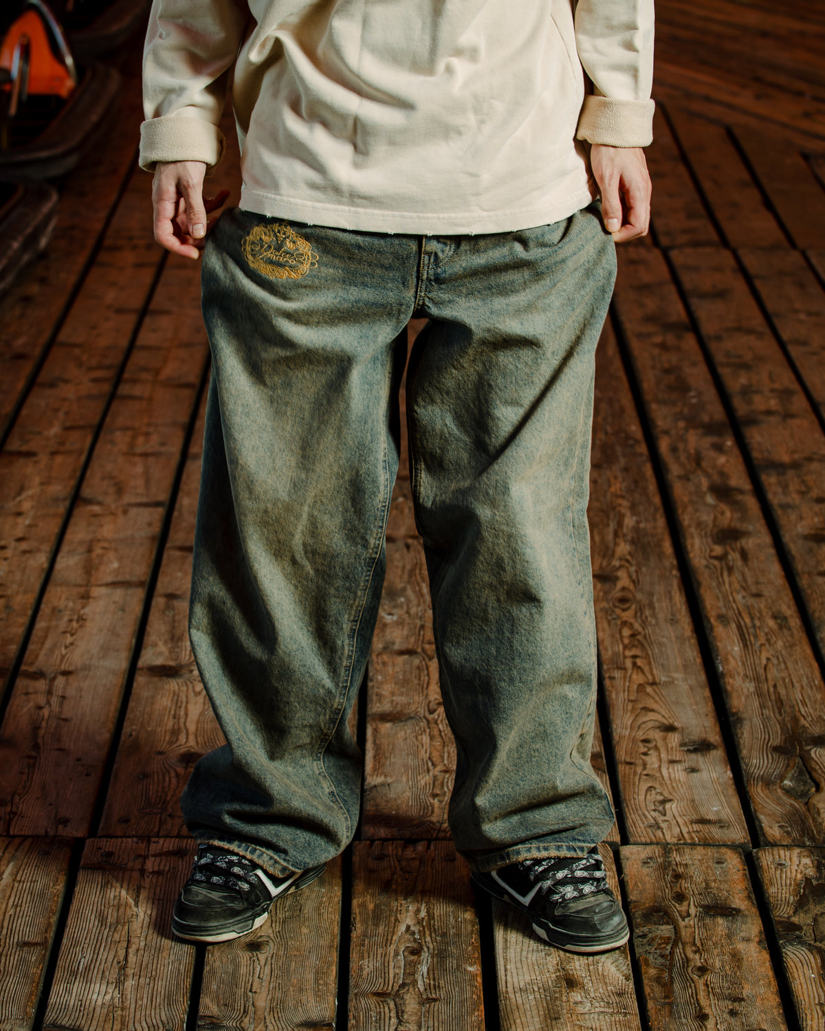 Luma Baggy Bluish Grey Jeans