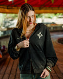 Kala Zip Hoodie Washed Black