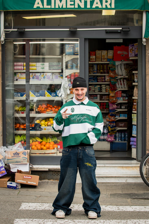 Maledetta Rugby Polo White & Green
